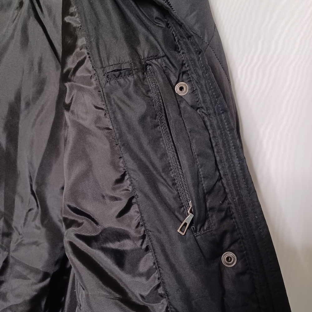 LAND'S END Women's Black Down/Feather 3/4 Coat. MP (10-12) - Picture 7 of 14